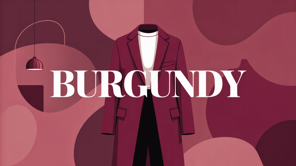 illustration chic burgundy couleur mode déco branding