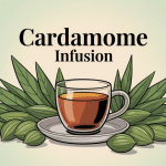 illustration cardamome bienfaits the ou tisane tasse digestion