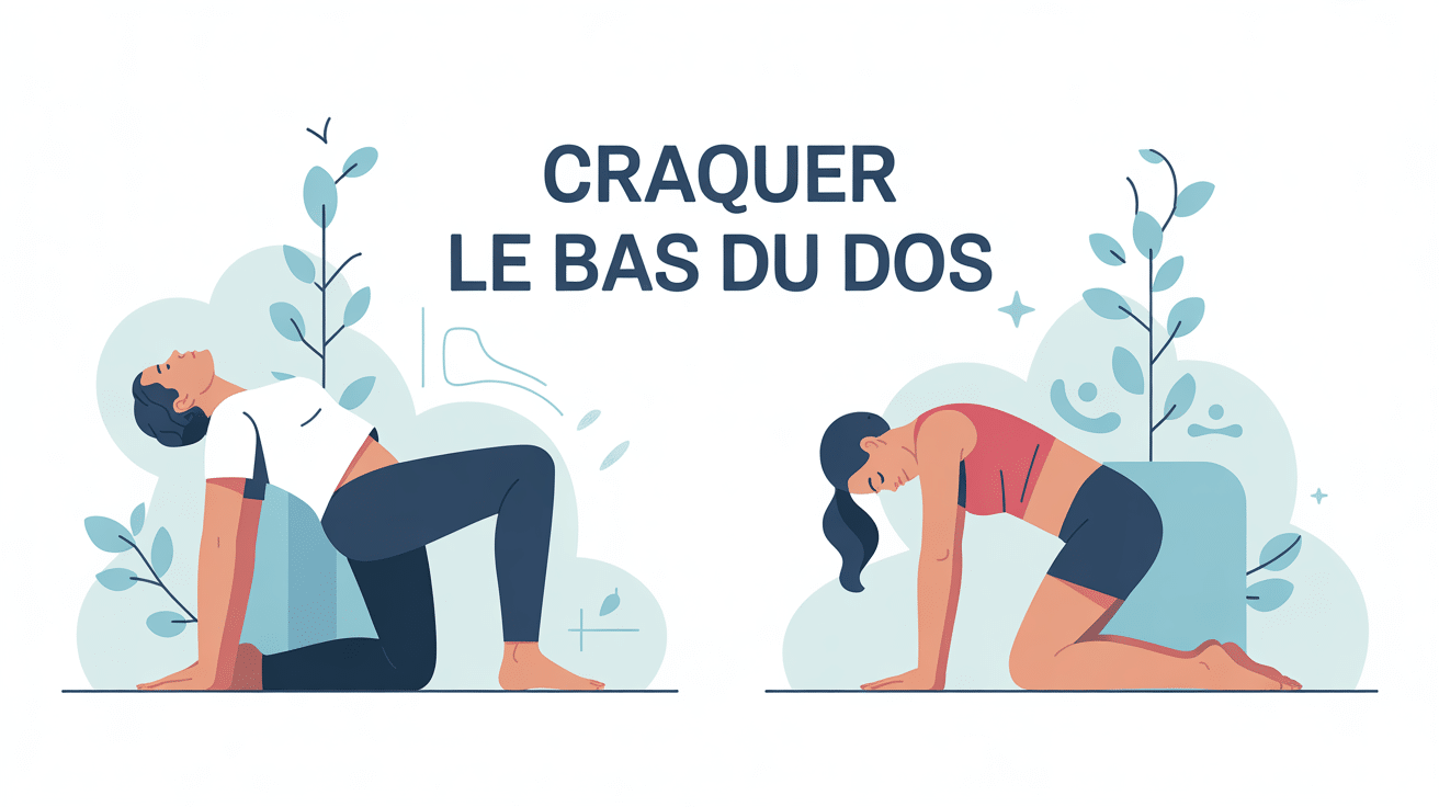 Comment craquer le bas du dos illustration deux personnes détente