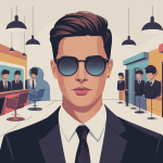 illustration coupe taper homme variations dégradés élégants