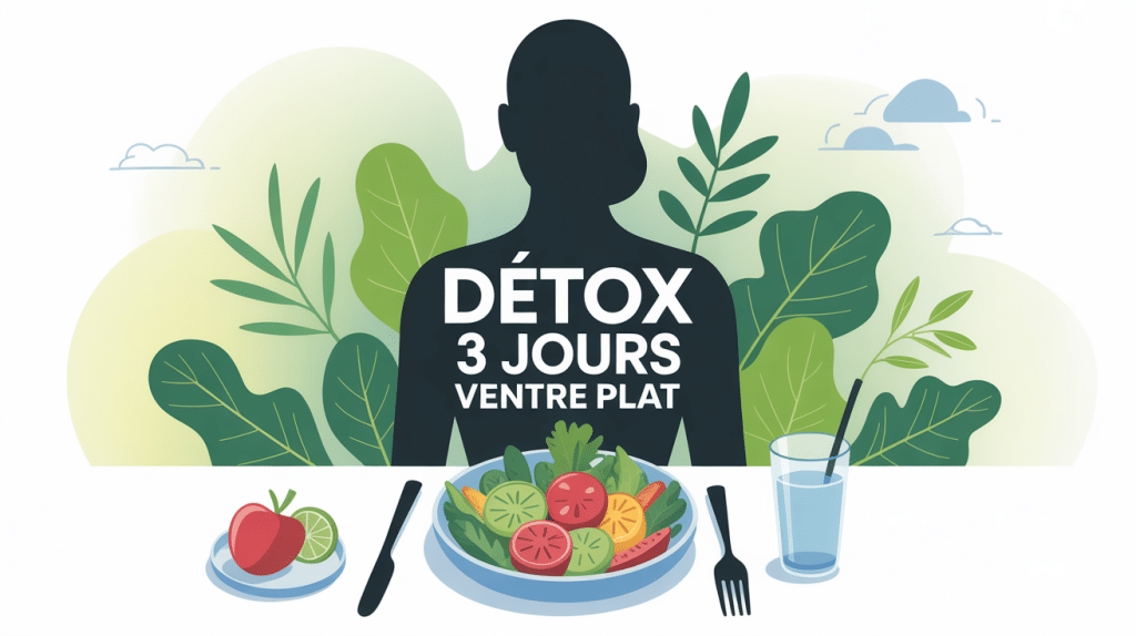 illustration moderne detox 3 jours ventre plat