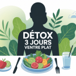 illustration moderne detox 3 jours ventre plat