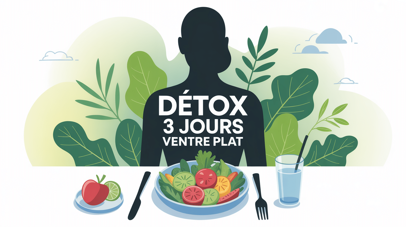 illustration moderne detox 3 jours ventre plat
