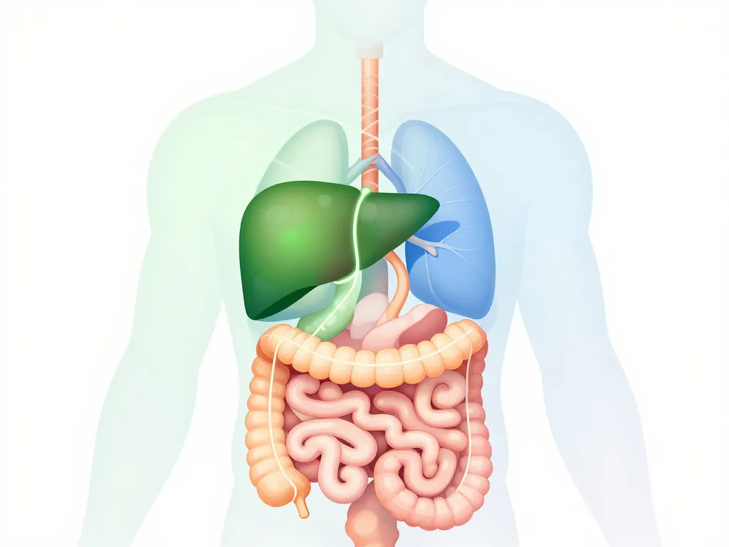 Diagramme du corps et organes detox naturel pour nettoyer le corps
