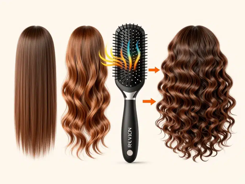 schéma brosse revlon selon types de cheveux