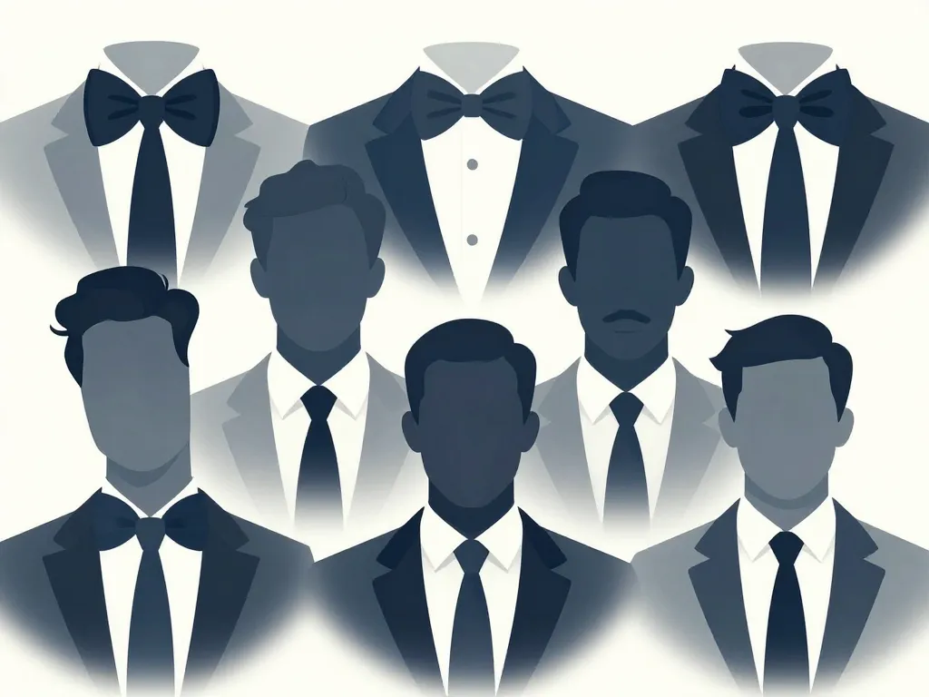 double noeud de cravate selon col et physionomie