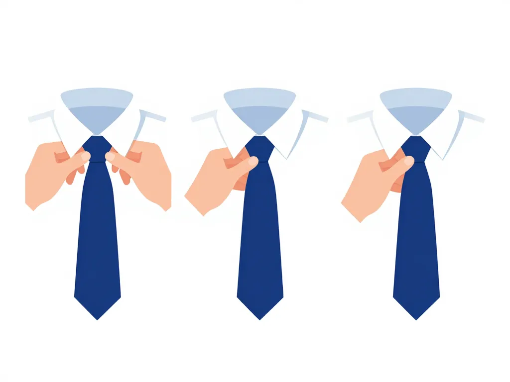 double noeud de cravate diagramme étape par étape