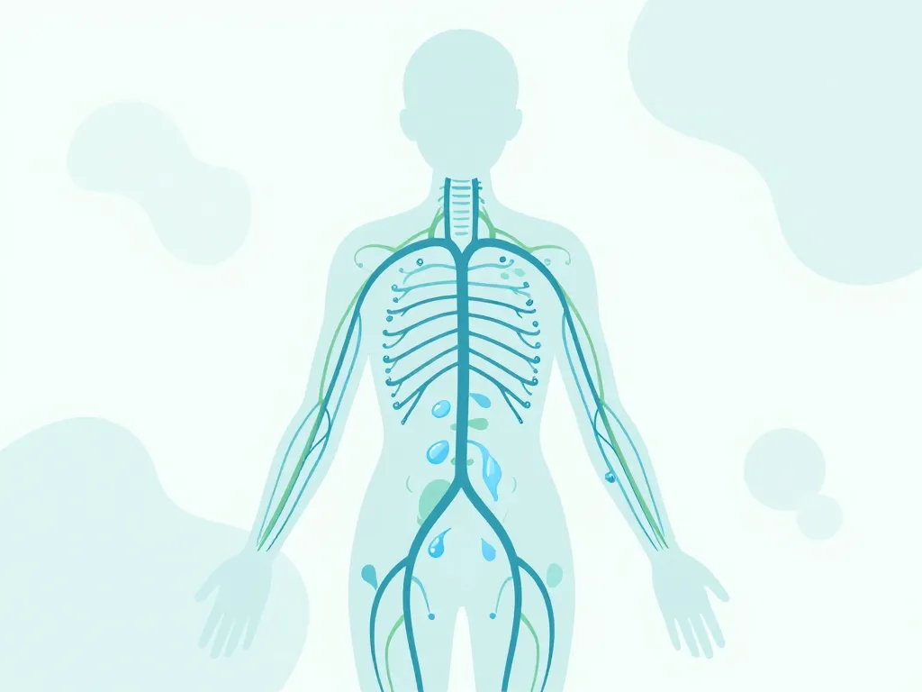Métaphore drainage lymphatique perte de poids silhouette lymphe