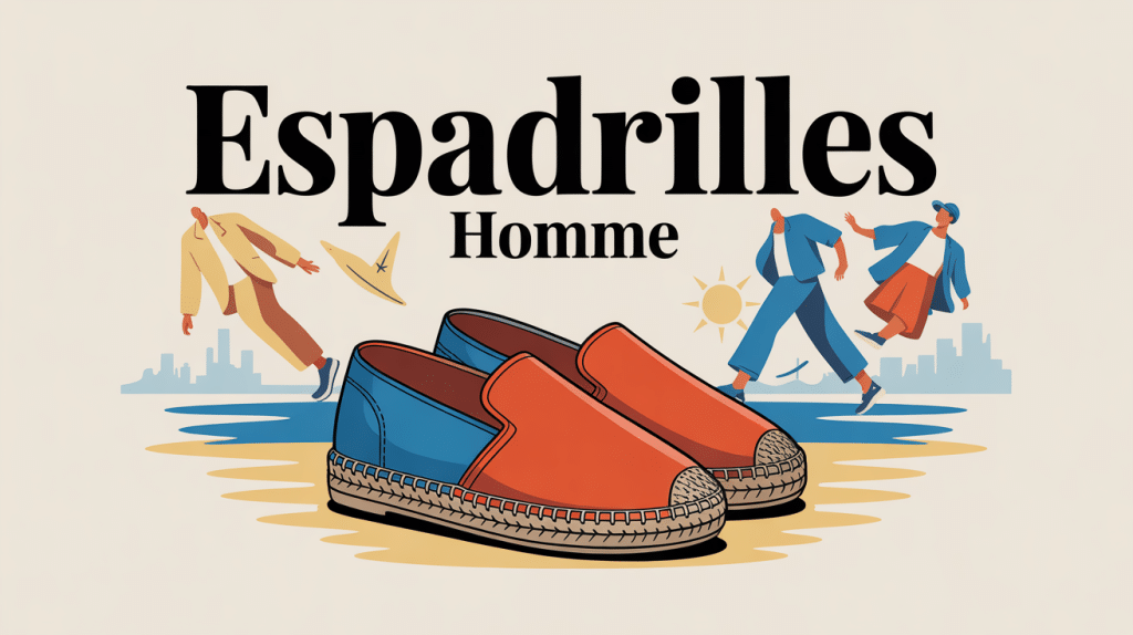 espadrille homme moderne sur fond estival