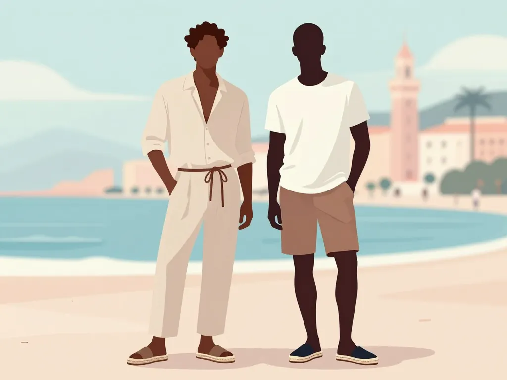 espadrille homme tenue chic décontractée été