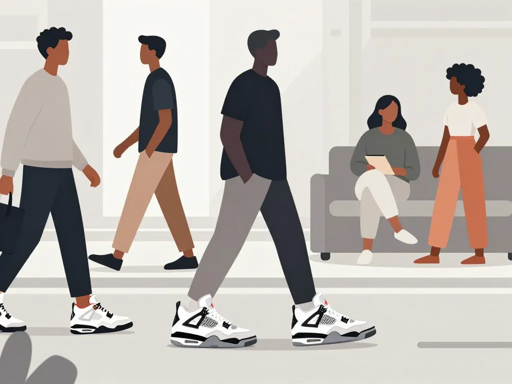 personnes portant jordan 4 oreo dans la vie urbaine