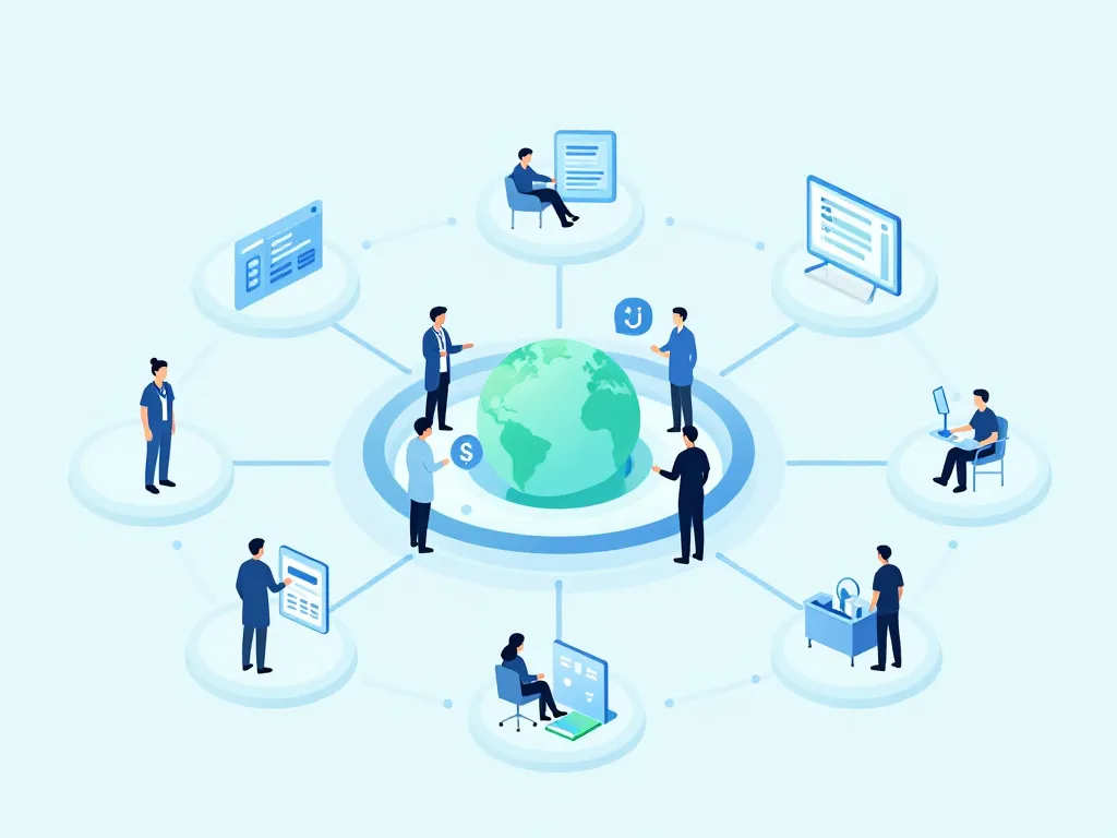 metaphore ecosysteme digital medisys fr avec modules interconnectés