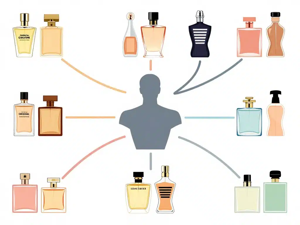 Diagramme variété parfum jean paul gaultier homme