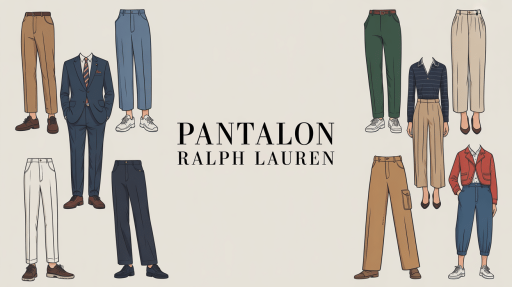 illustration pantalon ralph lauren différents styles élégance