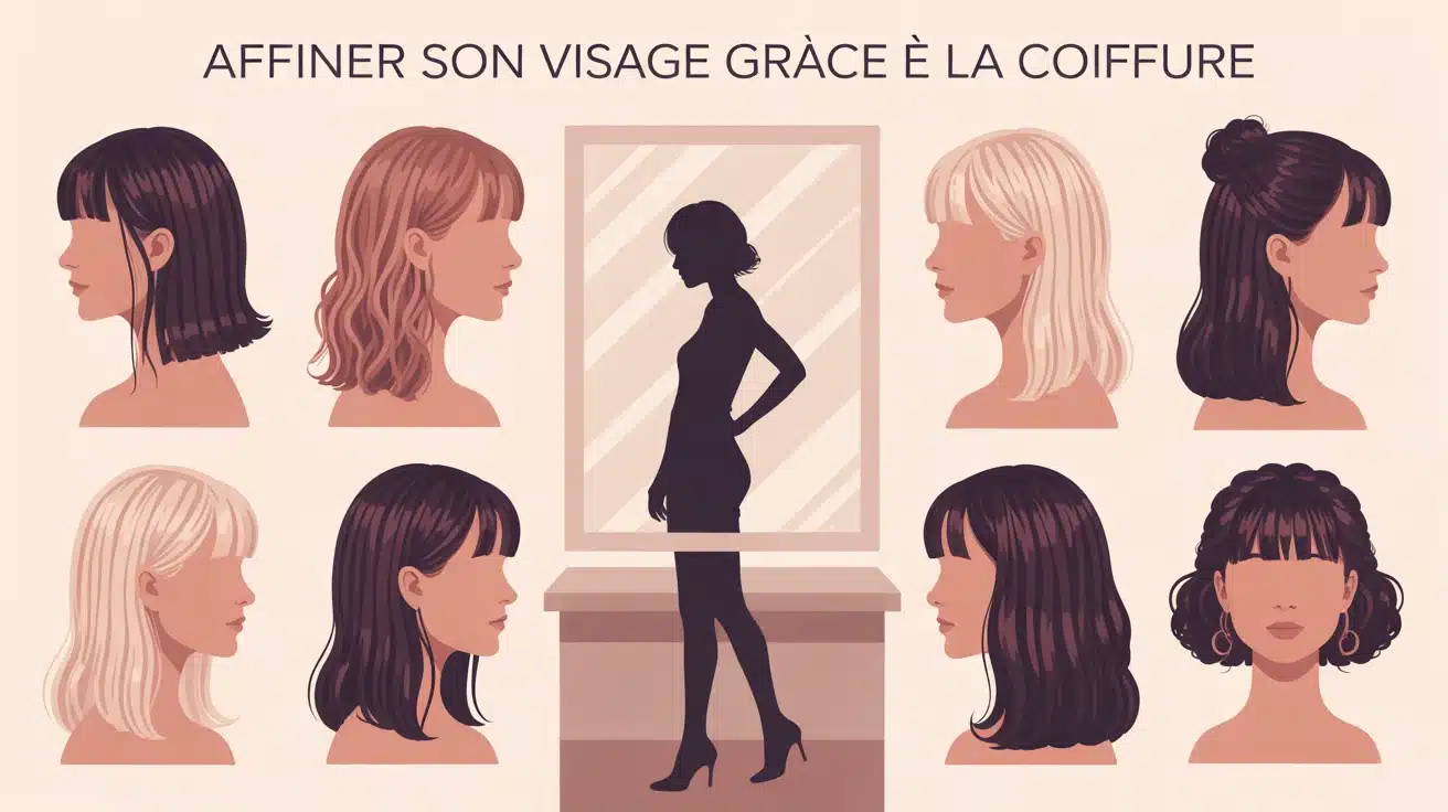 Coiffures qui affinent le visage, illustration moderne