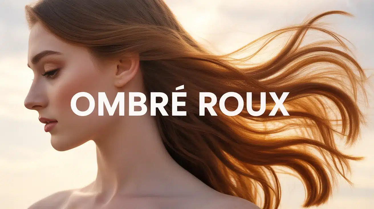 Ombre roux naturel sur chevelure féminine
