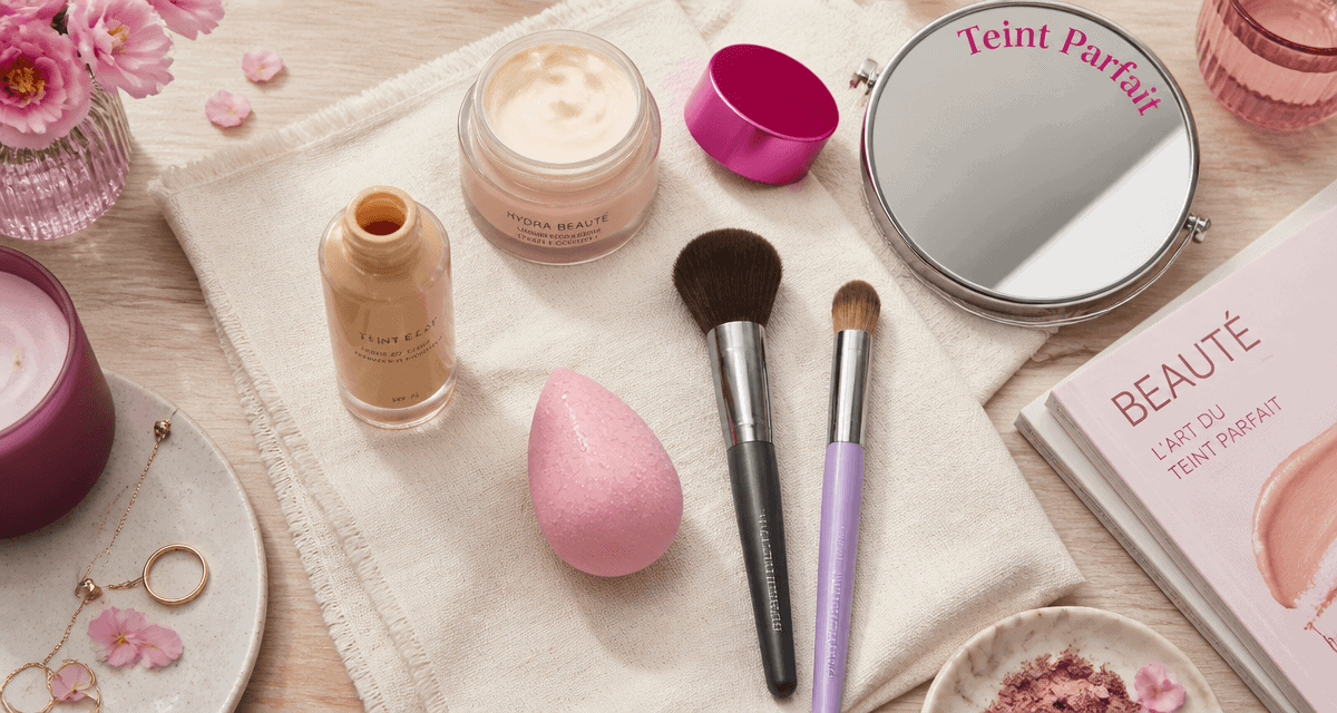 comment appliquer le fond de teint sur plan de travail maquillage