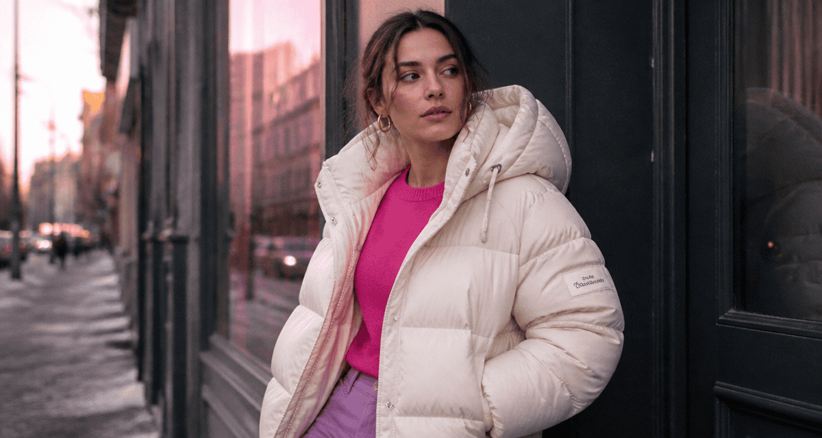 Doudoune veste épaisse ivoire femme mode hiver