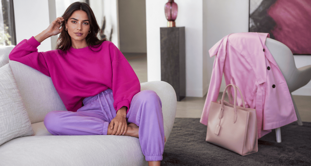 tenue chill femme sur canapé ensemble loungewear