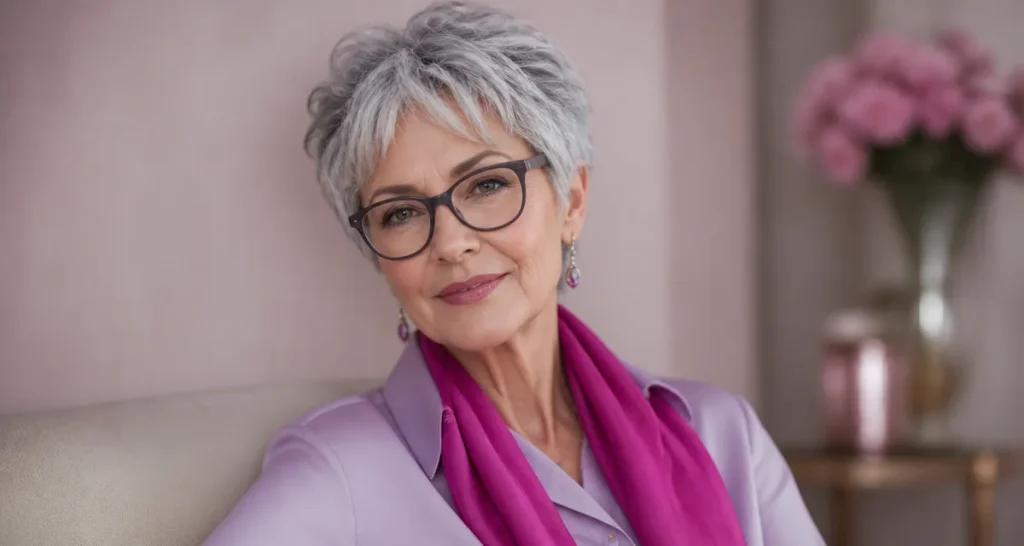 coiffure femme 70 ans cheveux fins pixie volumineuse