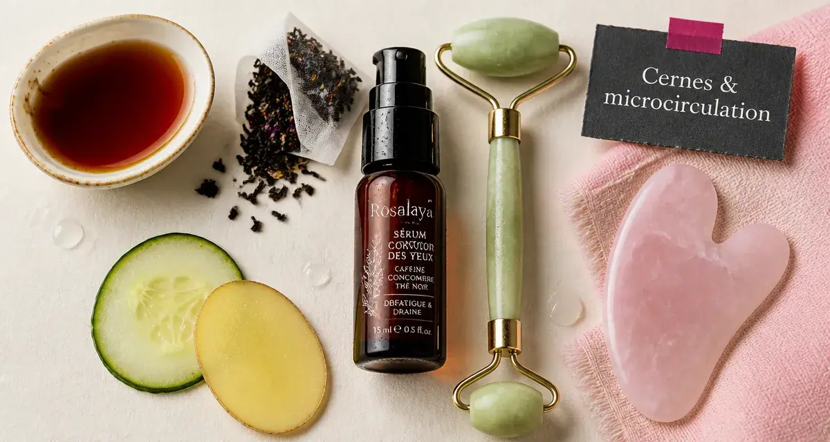 Comment cacher ses cernes sans maquillage : froid, gua sha et thé pour regard reposé