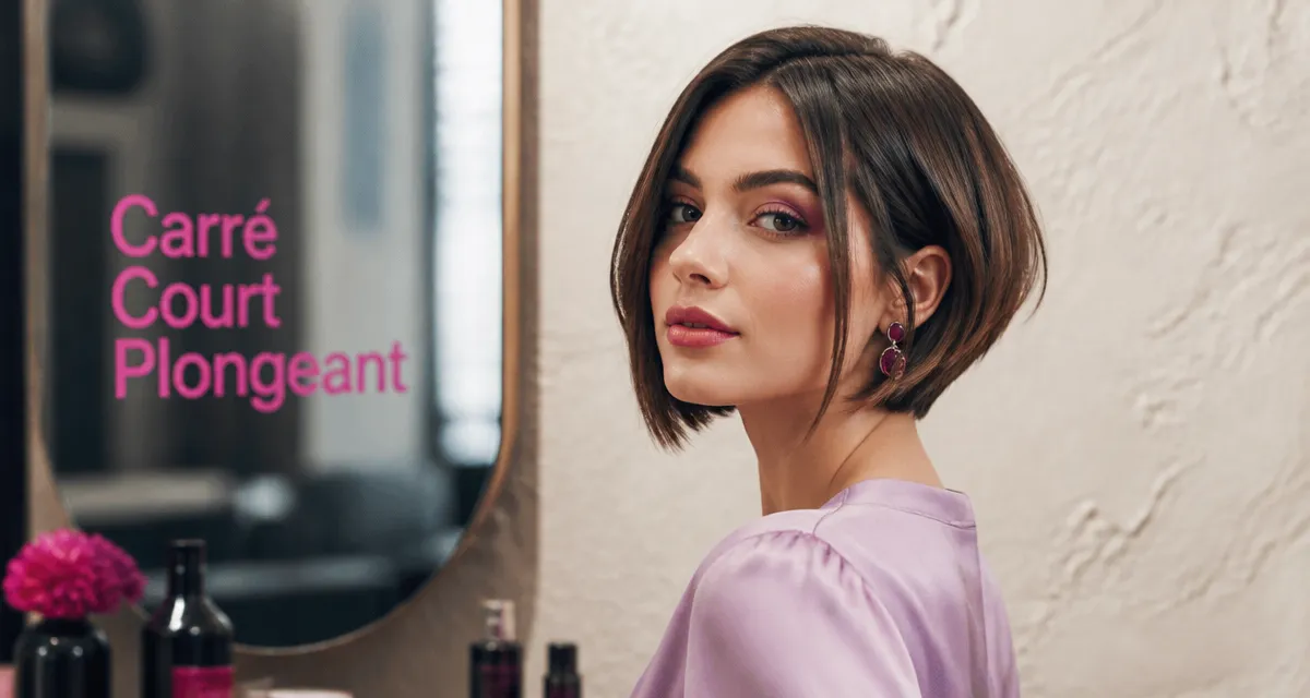 coupe au carré court plongeant femme nuque dégagée