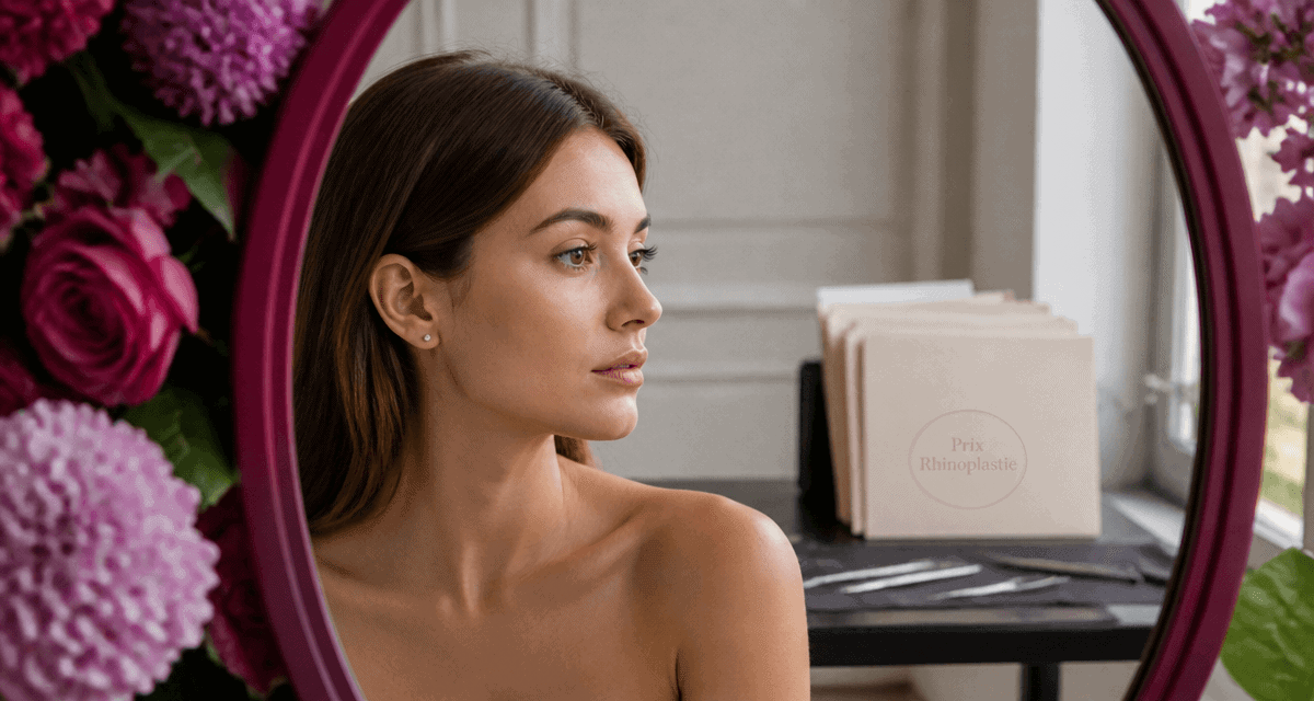 prix rhinoplastie jeune femme miroir