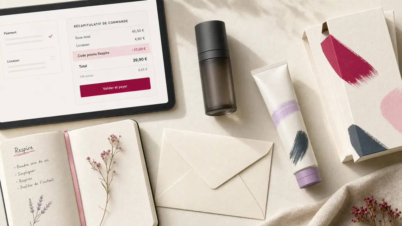 Code promo respire sur panier : 10 %, 15 % ou 20 %