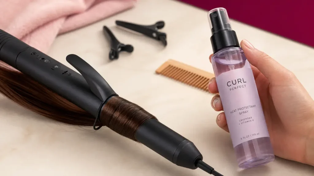 Comment utiliser un fer à boucler sur cheveux secs, chaleur juste, pose courte