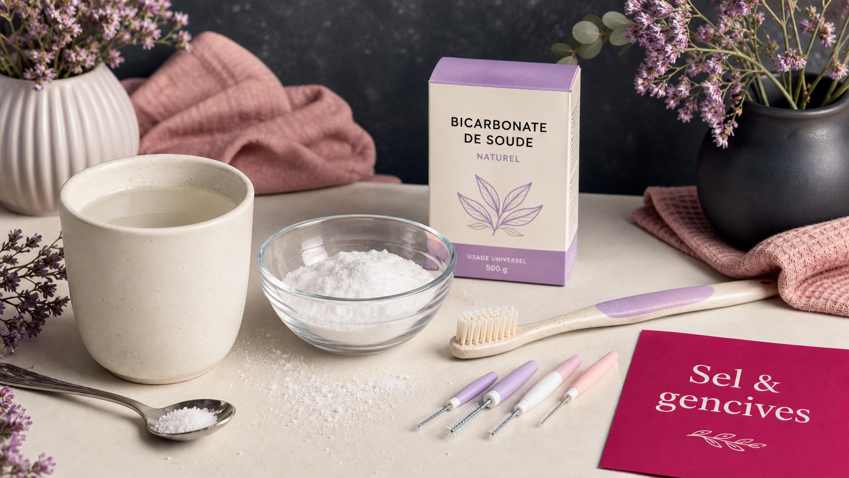 Déchaussement des dents remède de grand-mère : sel, bicarbonate et sauge pour gencives