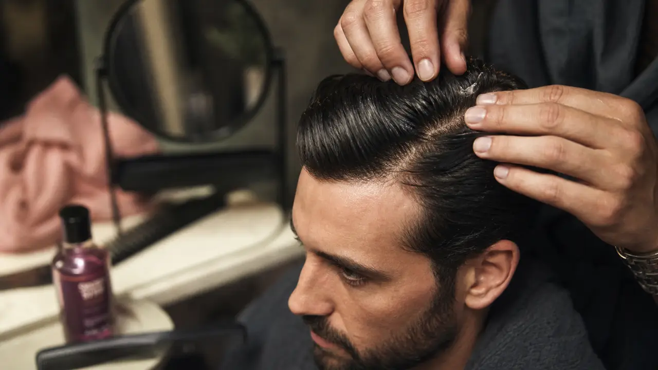 Cheveux gominés : gel, pommade ou cire, sans effet carton