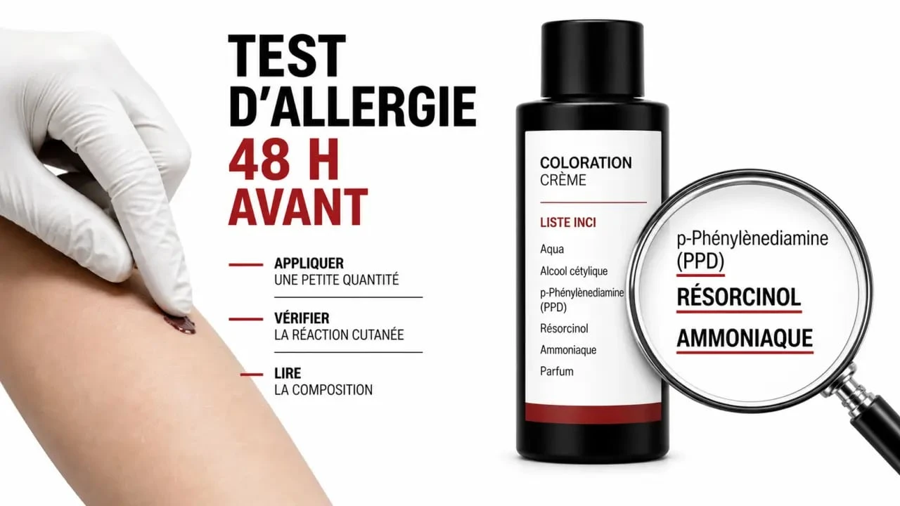 Que choisir coloration cheveux : test d’allergie et lecture des ingrédients avant application