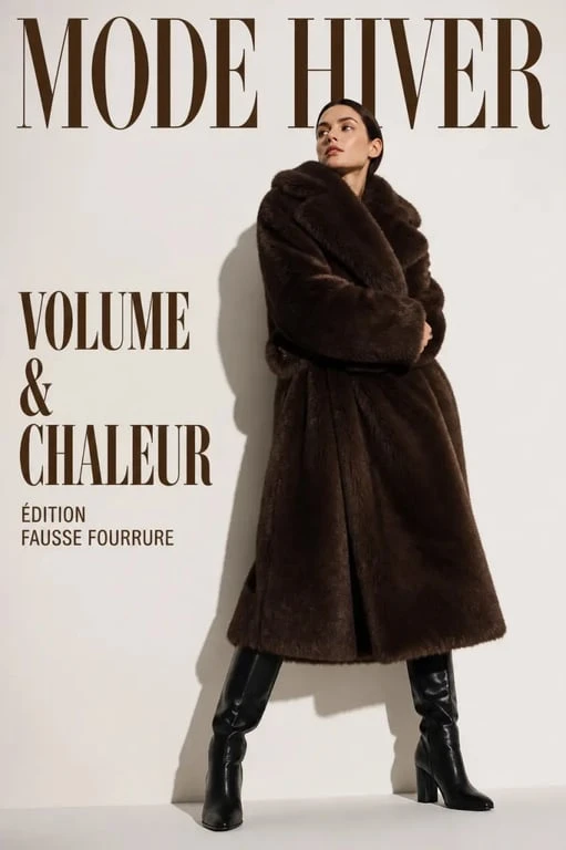 Tendance mode hiver 2026 femme : manteau statement oversize et silhouette enveloppante