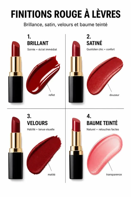 Finitions et textures du rouge à lèvres Chanel prix selon la gamme