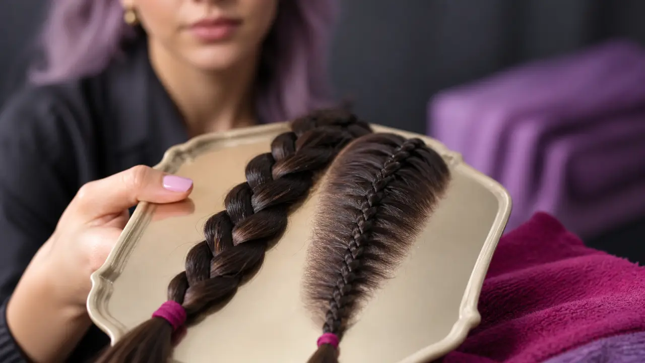 Natte ou tresse : comparaison près du cuir chevelu