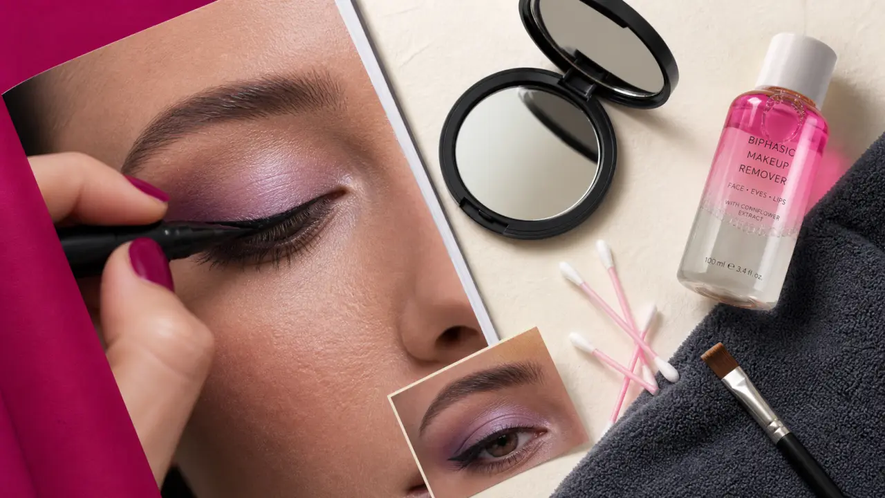 Tuto eye liner : poser un trait net et corriger avec coton-tige et démaquillant
