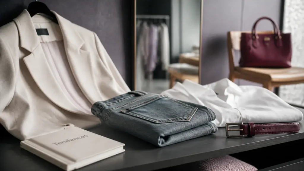 Tendance mode femme : tailoring souple, denim net et couleurs ciblées